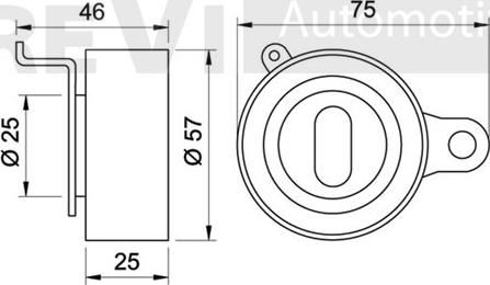 Trevi Automotive TD1240 - Spriegotājrullītis, Gāzu sadales mehānisma piedziņas siksna autospares.lv