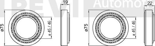 Trevi Automotive WB1515 - Wheel hub, bearing Kit www.autospares.lv