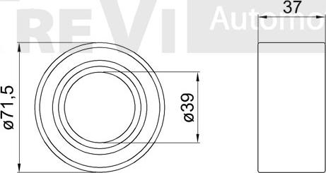 Trevi Automotive WB1628 - Wheel hub, bearing Kit www.autospares.lv