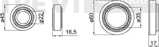 Trevi Automotive WB1358 - Riteņa rumbas gultņa komplekts autospares.lv