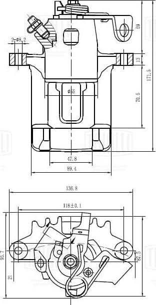 Trialli CF 185164 - Тормозной суппорт www.autospares.lv