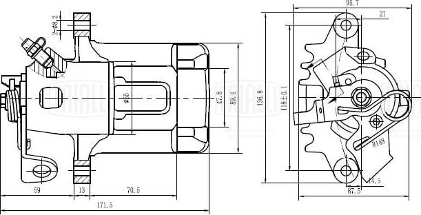 Trialli CF 185163 - Bremžu suports www.autospares.lv