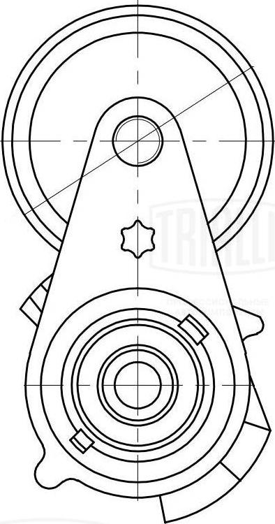 Trialli CM 5284 - Ролик, поликлиновый ремень www.autospares.lv