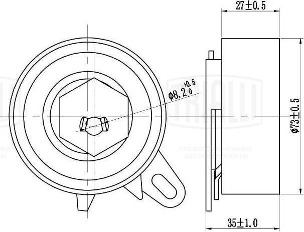 Trialli CM 6156 - Tensioner Pulley, timing belt www.autospares.lv