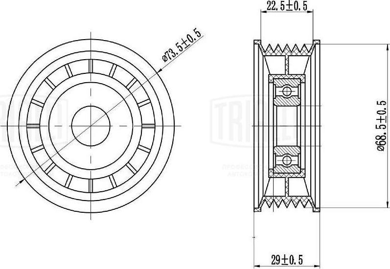 Trialli CM 1006 - Siksnas spriegotājs, Ķīļsiksna autospares.lv