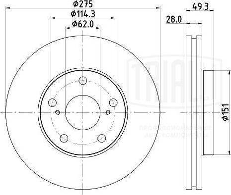 Trialli DF 190320 - Тормозной диск www.autospares.lv