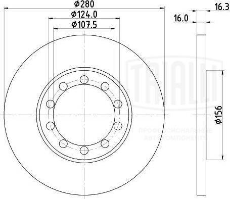 Trialli DF 105104 - Brake Disc www.autospares.lv