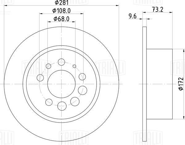 Trialli DF 250129 - Brake Disc www.autospares.lv