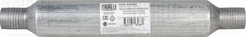 Trialli ESM 505502 - Vidējais izpl. gāzu trokšņa slāpētājs, Universāls www.autospares.lv