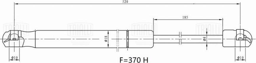 Trialli GS 0907 - Gāzes atspere, Bagāžas / Kravas nodalījuma vāks www.autospares.lv