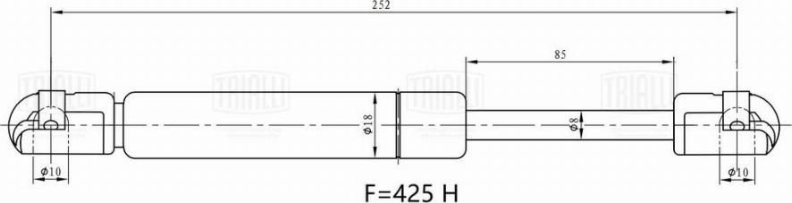 Trialli GS 2503 - Gāzes atspere, Bagāžas / Kravas nodalījuma vāks www.autospares.lv