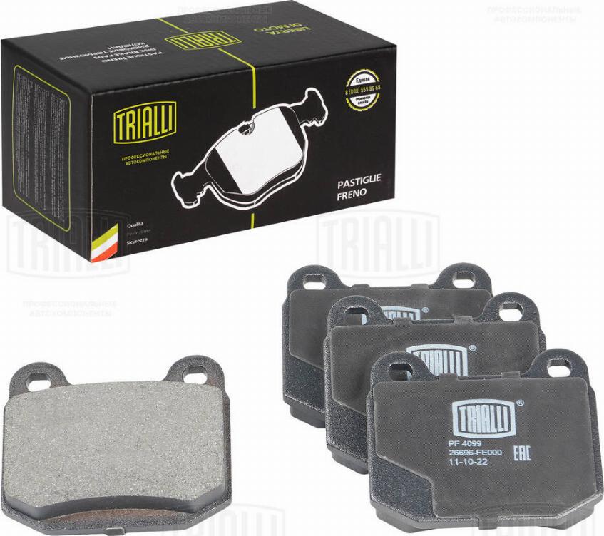 Trialli PF 4099 - Brake Pad Set, disc brake www.autospares.lv