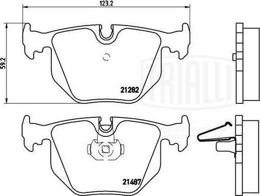 Trialli PF 4005 - Brake Pad Set, disc brake www.autospares.lv