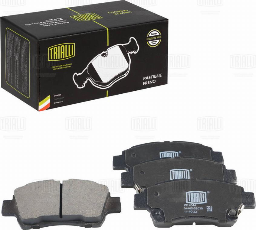 Trialli PF 4344 - Brake Pad Set, disc brake www.autospares.lv