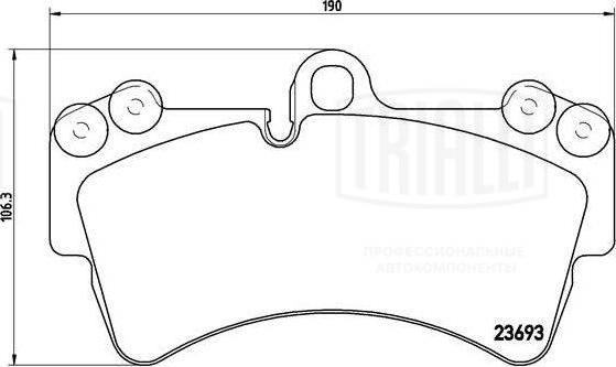 Trialli PF 4381 - Bremžu uzliku kompl., Disku bremzes www.autospares.lv