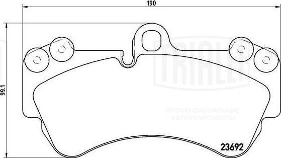 Trialli PF 4373 - Bremžu uzliku kompl., Disku bremzes www.autospares.lv