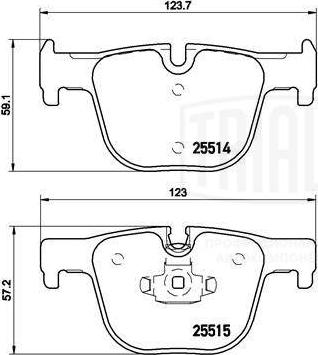 Trialli PF 4204 - Bremžu uzliku kompl., Disku bremzes www.autospares.lv