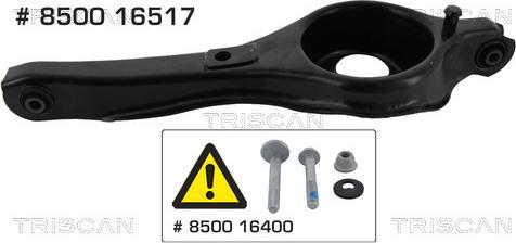 Triscan 8500 16517 - Neatkarīgās balstiekārtas svira, Riteņa piekare www.autospares.lv