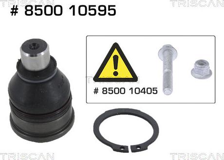 Triscan 8500 10595 - Balst / Virzošais šarnīrs www.autospares.lv