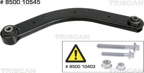 Triscan 8500 10545 - Neatkarīgās balstiekārtas svira, Riteņa piekare www.autospares.lv