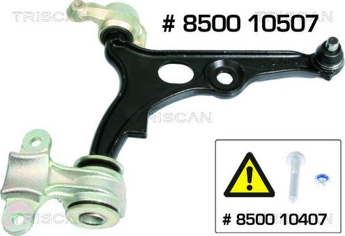 Triscan 8500 10507 - Рычаг подвески колеса www.autospares.lv