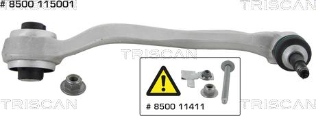 Triscan 8500 115001 - Neatkarīgās balstiekārtas svira, Riteņa piekare www.autospares.lv