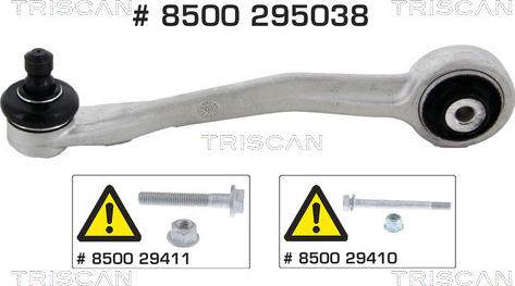 Triscan 8500 295038 - Neatkarīgās balstiekārtas svira, Riteņa piekare www.autospares.lv