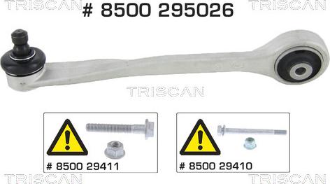 Triscan 8500 295026 - Neatkarīgās balstiekārtas svira, Riteņa piekare www.autospares.lv