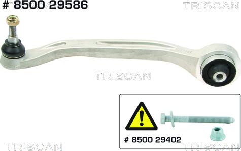 Triscan 8500 29586 - Neatkarīgās balstiekārtas svira, Riteņa piekare autospares.lv