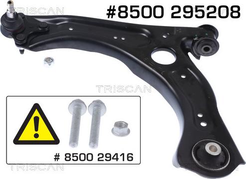 Triscan 8500 295208 - Neatkarīgās balstiekārtas svira, Riteņa piekare www.autospares.lv