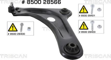 Triscan 8500 28566 - Рычаг подвески колеса www.autospares.lv