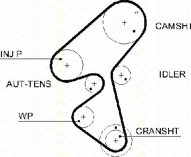 Triscan 8645 5587xs - Timing Belt www.autospares.lv