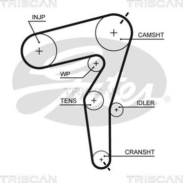 Triscan 8645 5650xs - Зубчатый ремень ГРМ www.autospares.lv