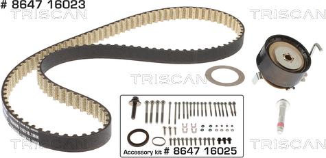 Triscan 8647 16023 - Zobsiksnas komplekts www.autospares.lv