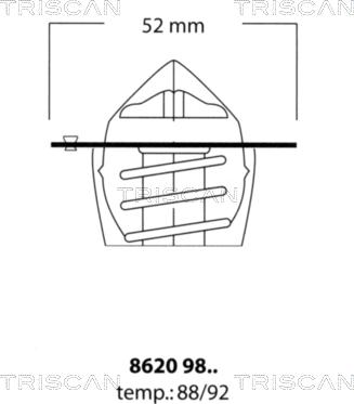 Triscan 8620 9892 - Coolant thermostat / housing www.autospares.lv