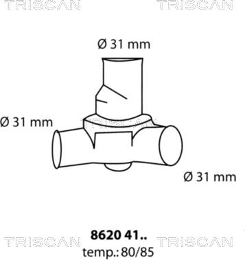 Triscan 8620 4185 - Termostats, Dzesēšanas šķidrums autospares.lv