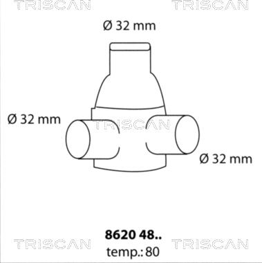 Triscan 8620 4880 - Termostats, Dzesēšanas šķidrums autospares.lv