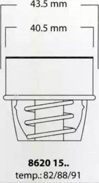 Triscan 8620 1588 - Termostats, Dzesēšanas šķidrums www.autospares.lv