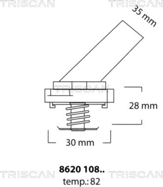 Triscan 8620 10882 - Termostats, Dzesēšanas šķidrums www.autospares.lv