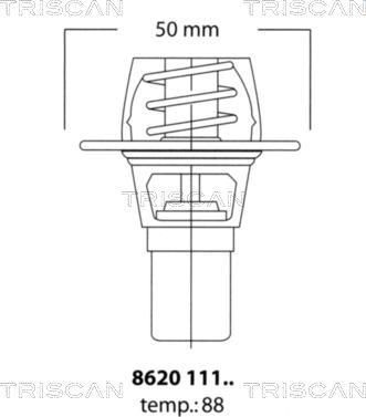 Triscan 8620 11191 - Termostats, Dzesēšanas šķidrums autospares.lv