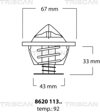 Triscan 8620 11392 - Coolant thermostat / housing www.autospares.lv