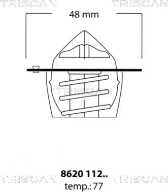 Triscan 8620 11277 - Термостат охлаждающей жидкости / корпус www.autospares.lv