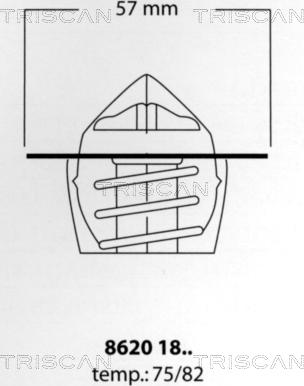 Triscan 8620 1882 - Termostats, Dzesēšanas šķidrums www.autospares.lv