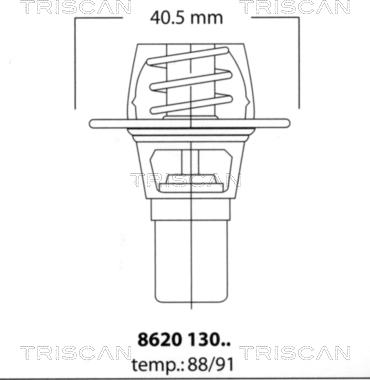 Triscan 8620 13091 - Termostats, Dzesēšanas šķidrums www.autospares.lv