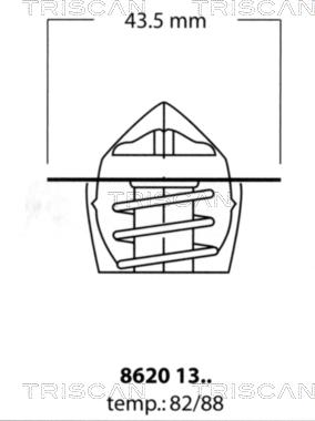 Triscan 8620 1388 - Termostats, Dzesēšanas šķidrums www.autospares.lv