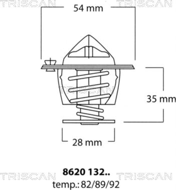 Triscan 8620 13292 - Coolant thermostat / housing www.autospares.lv