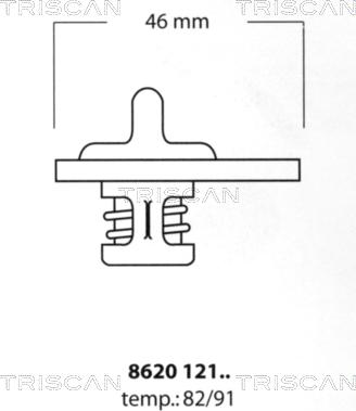 Triscan 8620 12191 - Termostats, Dzesēšanas šķidrums www.autospares.lv