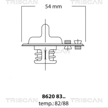 Triscan 8620 8388 - Coolant thermostat / housing www.autospares.lv