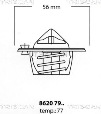 Triscan 8620 7977 - Coolant thermostat / housing www.autospares.lv