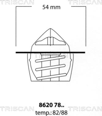 Triscan 8620 7888 - Термостат охлаждающей жидкости / корпус www.autospares.lv